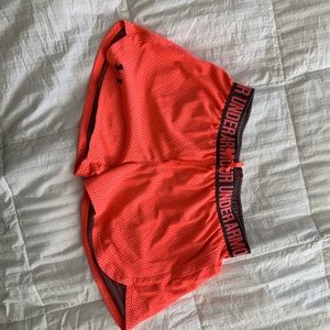 Hot pink under armor shorts